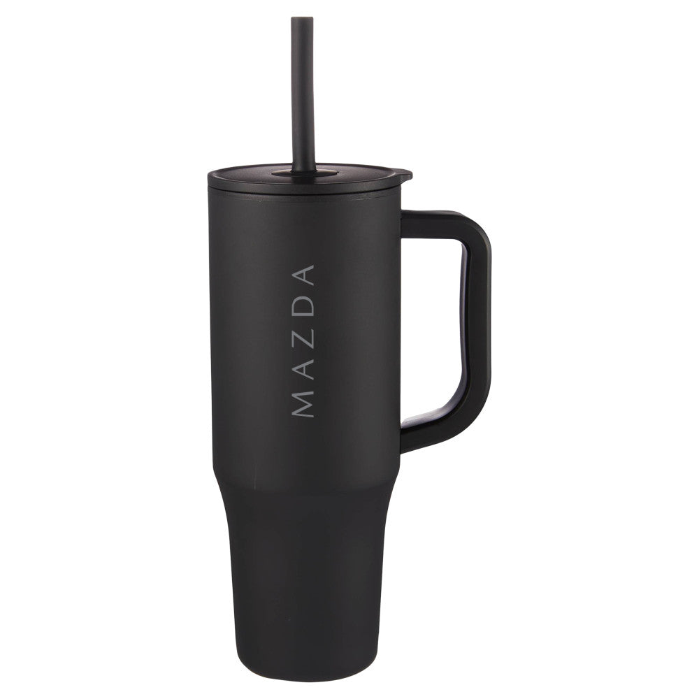 Tumbler — 30 oz. w/ Eco-Friendly Straw (Black) | Mazda × Erie