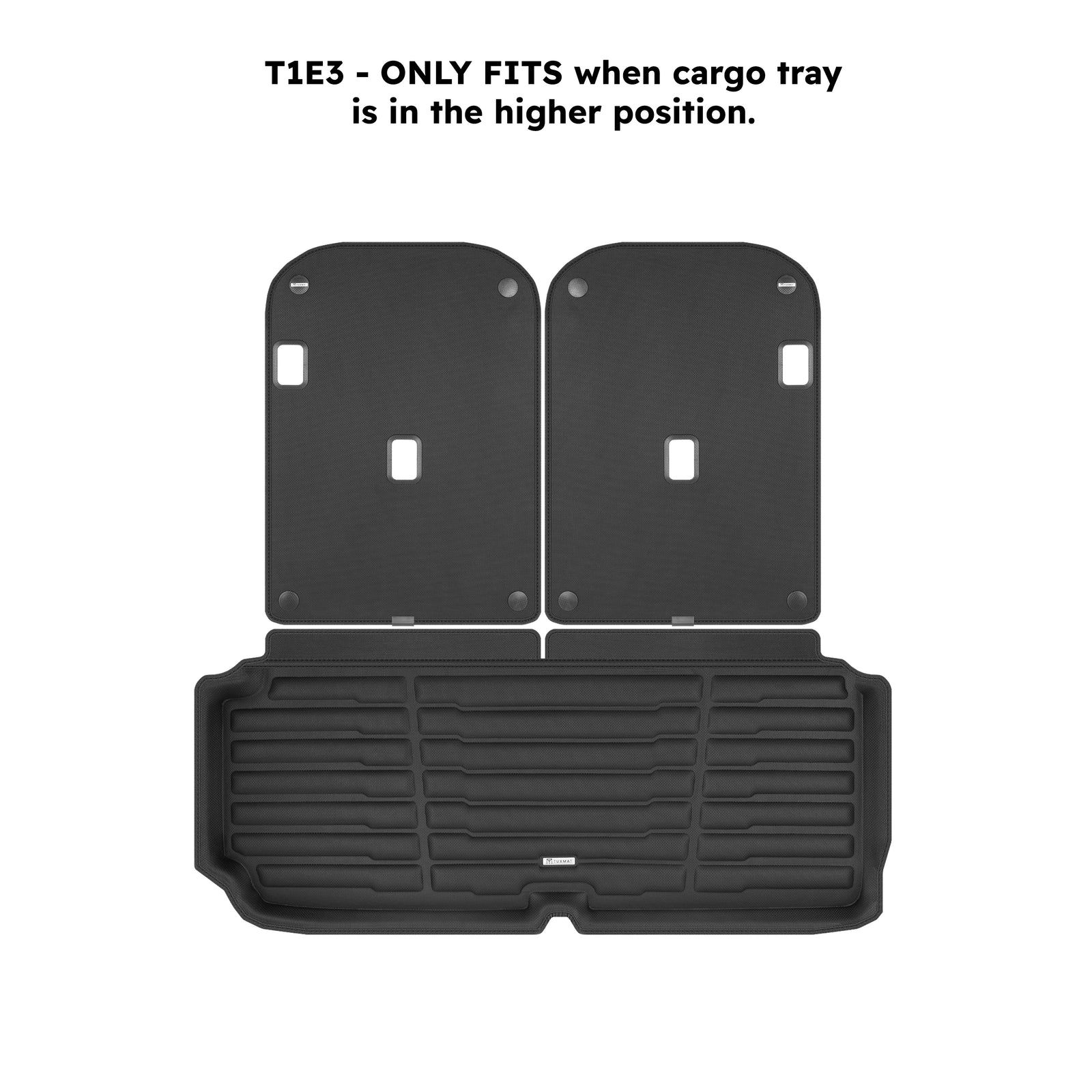 Alfombrilla para maletero TuxMat SuperTrunk con protección para el respaldo de los asientos | Tesla Model X (2022-2024)