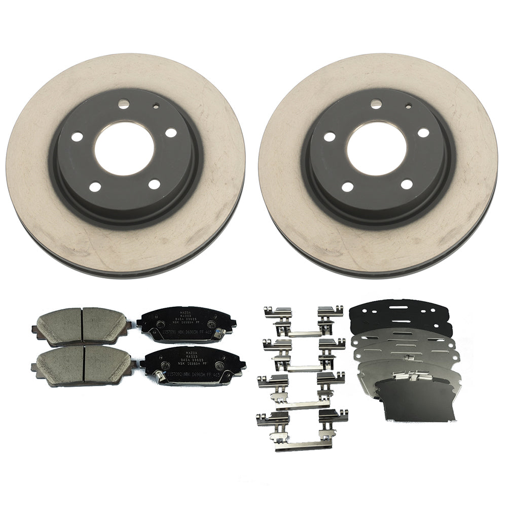 Brake Package, Front: Pads, Rotors & Attachment Kit | Mazda3 Sedan & Hatchback, Japan-Built (2019-2025)