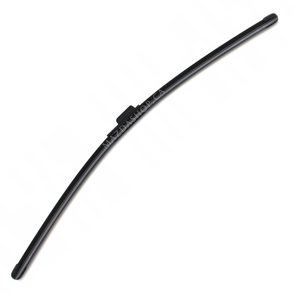 Black car wiper blade on a white background