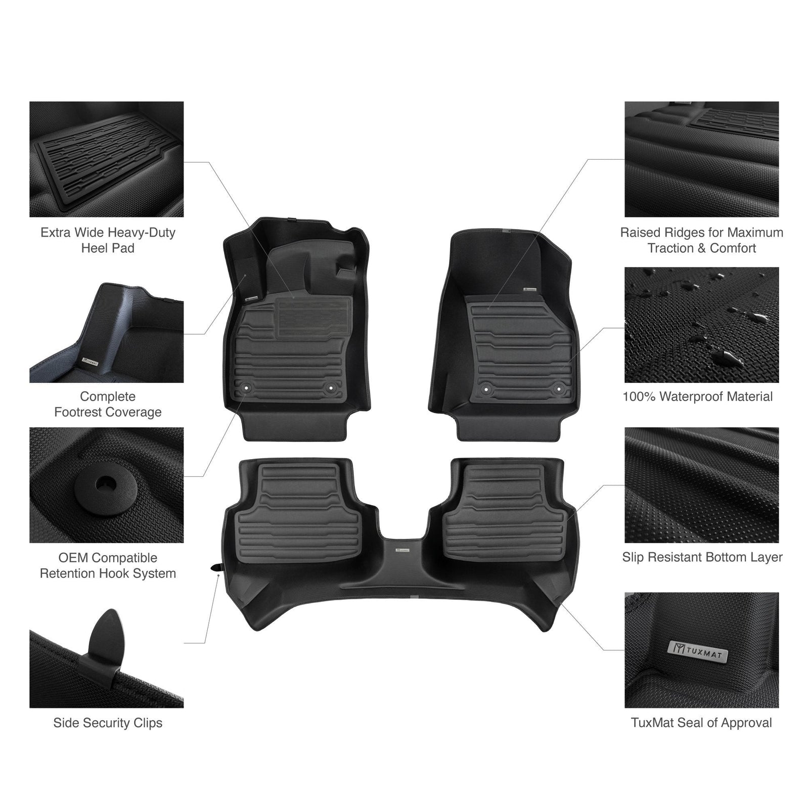 TuxMat Floor Liners (Front & Rear) | Honda Accord Sedan & Hybrid (2018-2022)