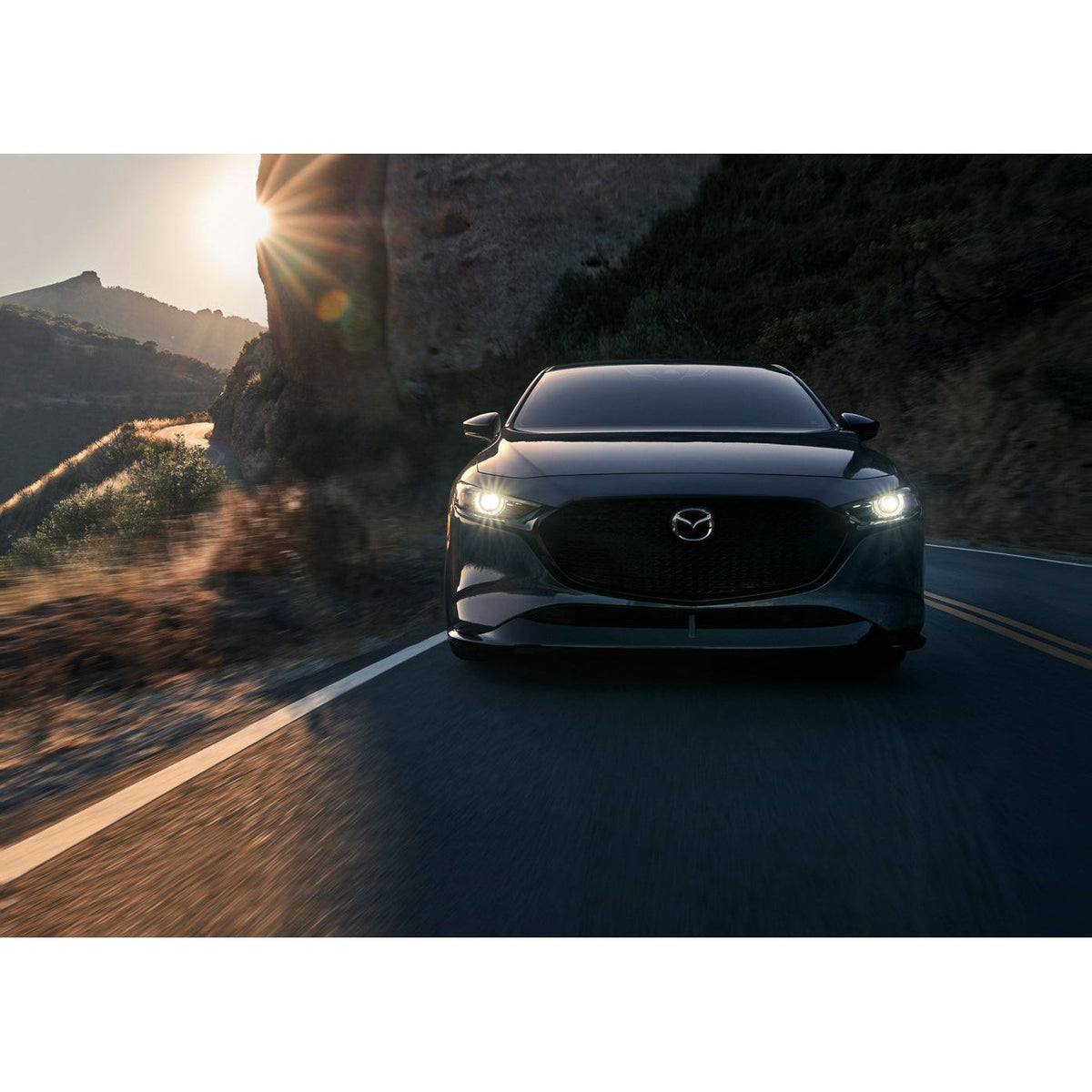 Aero Kit - Front Under Spoiler (Brilliant Black) | Mazda3 Hatchback (2019-2022)