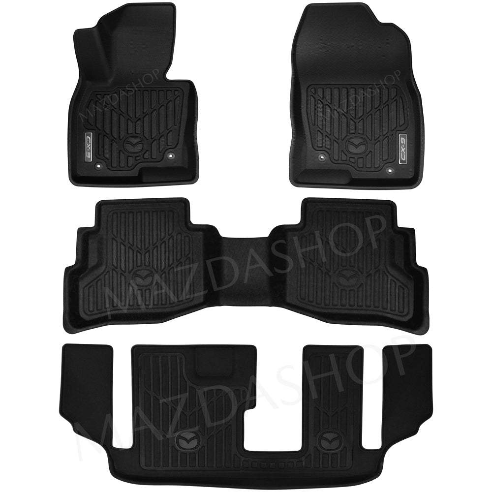 Premium Floor Liners (1st, 2nd &amp; 3rd Rows) | Mazda CX-9 (2016-2022)